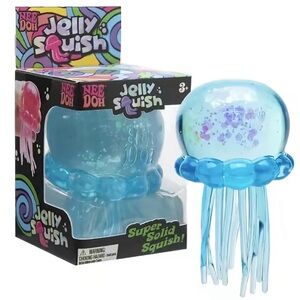 Jelly Squish Blue Jellyfish Super Solid Squish Toy Needoh